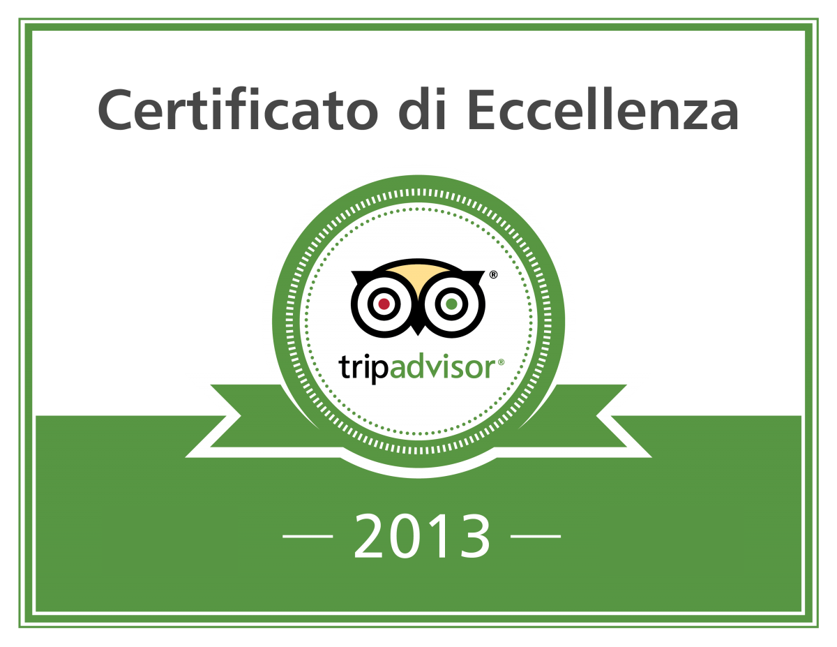 Certificato di eccellenza 2013 TripAdvisor